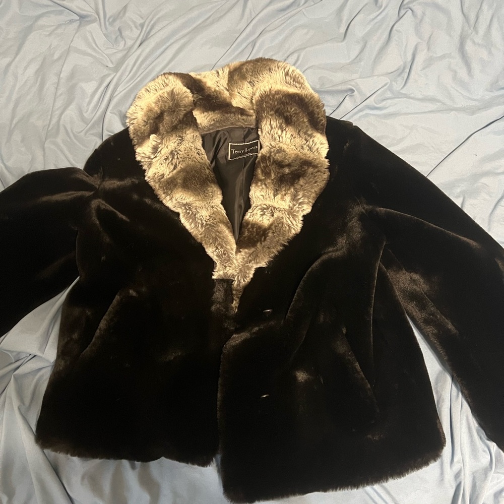 Terry Lewis Black Jacket with Tan Accents